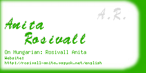 anita rosivall business card